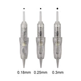 10pcs Permanent Makeup Cartridge Needles 1R 0.18mm Nano Disposable Eyebrow Tattoo Needle for Permanent Makeup Machine Pen (10pcs)