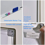 Magnetic White Board 24 x 18 Dry Erase Board Wall Hanging Whiteboard