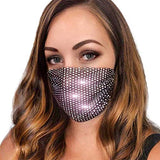 Barode Sparkly Rhinestone Mesh Mask Crystal Colorful Masquerade Ball Party