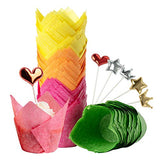 Katbite Tulip Cupcake Liners 200PCS, Muffin Liners Baking Cups, Cupcake Wrapper