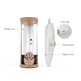 TOUCHBeauty Electric Nail File Drill Buffer Polisher Set with LED Light, 5in1 Professional Manicure Pedicure Set, Fingernail Toenaill Care Tools Cordless Battery Operated Golden TB-1333