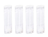 CTKcom 100 Pcs Oval Lip Balm Tubes with Lids,Plastic Deodorant Lip Lipstick Balm Tubes,Empty Plastic Containers 5ml 5Gram,Chapstick Tubes100Pcs (Clear)