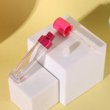 RONRONS 15 Pieces 8ml/0.27oz Round Lipstick Refillable Container with Ring Cosmetic Toiletry Empty Plastic Lip Gloss Tubes Lip Balm Bottle Lip Glaze Makeup Tool for DIY Sample Vials Liquid, Rose Red