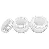 Beauticom Frosted Container Jars with Inner Liner and Lid for Scrubs, Oils, Salves, Creams, Lotions, Makeup Cosmetics, Nail Accessories, Beauty Aids - BPA Free (10G (24 Pieces), White)