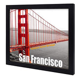 Frametory, Pre-Assembled Black Poster Frame - Golden Gate Bridge Gallery Edition