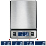 Weighmax W-2809 90 LB X 0.1 OZ Durable Stainless Steel Digital Postal Scale