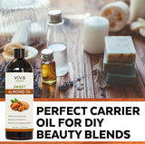 Almond Oil (16 oz); Sweet Almond Oil for Skin or Almond Oil for Hair