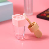 MISAZ 16 Pieces Empty Lip Gloss Tubes 5ml/0.2oz Adorable Pink Ice-cream Shaped Refillable Lip Balm Bottles Cosmetic Samples Container DIY Lip Glaze Vials Storage Bottle for Women Makeup Girls Beauty