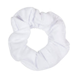 12 Pack Solid Hair Ties Scrunchies - White