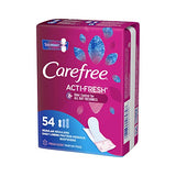 Care Free Acti-Fresh Body Shaped Regular Pantiliners, Fresh Scented, 54 Count (Pack of 1)