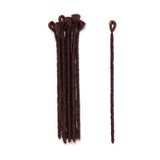 12” Dreadlock Extension For Man Handmade Synthetic Reggae Extension Twist Braiding Hairpiece For Hip-Hop Crochet Braiding Hair Heat Resistant Box Braid For Women(15strands/3packs,dark auburn)