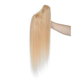 SEGO Jaw/Claw Clip Ponytail Extension Human Hair Clip in Ponytail Hair Extensions Pony Tails Hair Extensions 100% Real Remy Hair Long Straight For Women #24 Natural Blonde 18 Inch 115g