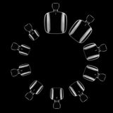 500pcs Foot False Nails Full Cover Coffin Acrylic Style Artificial Fake Nail Art Tips UV Gel Beauty Tools(Clear)