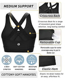 RUNNING GIRL Sports Bra for Women, Criss-Cross Back Padded Strappy Sports Bras