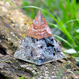 New Inspirational Orgonite Pyramid for Success | Rainbow Moonstone Orgone Pyramid