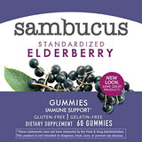 Nature's Way Sambucus Black Elderberry Gummies with Vitamin C and Zinc, 60 Gummies