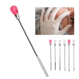 6 pieces Permanent Tattoo Ink Mixer Stainless Steel Spoon Makeup Eyebrow Tattoo Microblading Tool Crystal Ink Spoon Pigment Mixing Stirring Rods Sticks BodyArt Accessories (6pcs)