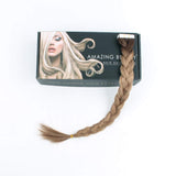 ABH AmazingBeauty Hair Pre-taped Double Sided Rooted Highlighting remy hair extensions tape in, Real Remy Human Hair, Chestnut Brown-Dark Dirty Blonde with Dark Brown Root R3-6-12, 18 Inch