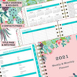 2021 Planner - Weekly & Monthly Planner with Tabs, 6.3" x 8.4", Jan. - Dec. 2021