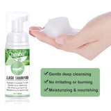 Eyelash Shampoo, Eyelash Foam Cleaner, Remove Makeup Residue & Mascara, 100ml Gentle Deep Cleansing and No Irritating or Burning for Eyelash Extension Foam