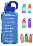 SANKUU Large 1 Gallon/128oz Gallon Water Bottle Motivational with Time Marker