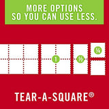Brawny Tear-A-Square Paper Towels, Quarter Size Sheets, 16 Count of 128 Sheets Per Roll