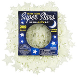 Ultra Glow in the Dark Stars; 200 Count w/ Bonus Moon