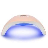 54W Nail Lamp, UV LED Nail Dryer Intelligent Nail Polish Gel Dryer Manicure Tool Curing Machine with 30s, 60s and 90s Timing Setting(Pink)
