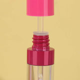 RONRONS 15 Pieces 8ml/0.27oz Round Lipstick Refillable Container with Ring Cosmetic Toiletry Empty Plastic Lip Gloss Tubes Lip Balm Bottle Lip Glaze Makeup Tool for DIY Sample Vials Liquid, Rose Red