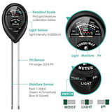 Soil pH Meter, 3-in-1 Soil Moisture/Light/pH Tester and Humidity Meter for Gardening