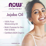 Now Solutions, Organic Jojoba Oil, Moisturizing Multi-Purpose Oil for Face, Hair