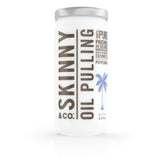 SKINNY & CO. Peppermint Coconut Oil Pulling Kit -- Includes 100% Raw Coconut Oil, Bamboo Spoon, & Coconut Lip Balm-For Healthier Teeth & Gums, Natural Teeth Whitening, Cleaning, Chemical Free, 8.5 oz.