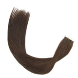 Lovrio Tape in Hair Extensions Human Hair, Colored Walnut Brown, Invisible Hair Extensions Tape In Hair 50 Gram 16 Inch 20 Pieces
