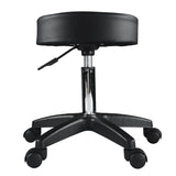 EACHPOLE 360 Degree Pivoting Stool with Rolling Wheels and Hydraulic Height Adjustment for Tattoo Shops, Salons, Drafting, Massage, APL1533