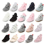 Sawimlgy Newborn Infant Baby Girl Boy Cotton Booties Stay On Sock Slippers