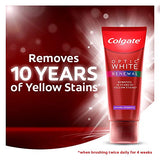 Colgate Optic White Renewal Teeth Whitening Toothpaste with Fluoride, 3% Hydrogen