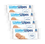 WaterWipes Unscented Baby Wipes, Sensitive and Newborn Skin, 4 Packs (240 Wipes)