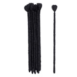 12” Dreadlock Extension For Hip-Hop Crochet Braiding Hair For Man Handmade Single End Synthetic Reggae Extension Twist Braiding Hairpiece Heat Resistant Box Braid (15strands/3packs,dark black)