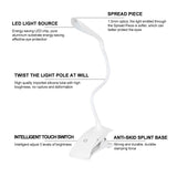 Desk Lamp, USB Tattoo Beauty Lamp with Cold Light and Clip Design for Eyebrow Tattoo Manicure Eyelash Extension and Reading