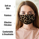 WeCare Disposable Face Mask Individually Wrapped - 50 Pack, Leopard Print Masks