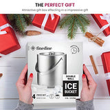 Double-Wall Stainless Steel Insulated Ice Bucket With Lid and Ice Tong [3 Liter]