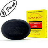 BLACK SOAP African Formula Cocoa Butter Vitamin E Jabon Negro Cacao 3.5oz - 6 PK by African Formula