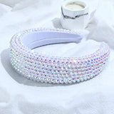 Sparkling Padded Rhinestone Headband Chunky Crystal Party Hairband Women Wide Bejeweled Hair Headband Fashion Hair Accessories