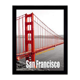 Frametory, Pre-Assembled Black Poster Frame - Golden Gate Bridge Gallery Edition