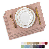 Home Brilliant Placemats Set of 4 Heat Resistant Dining Table Place Mats for Kitchen Table