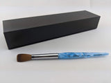 New 2020 Petal Kolinsky Acrylic Nail Brush Manicure Powder with Black Brush Box (Blue Crimped Size 12)