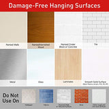 Command Bath Hook, Small, Satin Nickel, 1-Hook, 2-Small Water-Resistant Strips