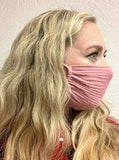 Adult 5x7 Blush Single Layer Breathable Cotton Mask, Lightweight, Washable, Adjustable