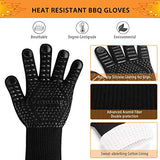 BBQ Gloves 1472°F Extreme Heat Resistant Ov Grill Gloves Heat Proof/Fireproof Gloves