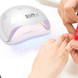 UV LED Nail Lamp, 72W Fast Dry Gel Light Nail Dryer, Professional Nail Art Tools for Fingernail and Toenail, with 4 Timer/Sensor/Handle, Polish Curing Lamp for Gel Nail (36 Beads)